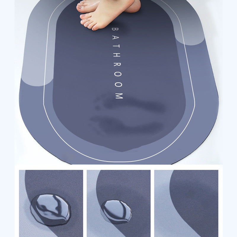 Bath Mat Super Absorbent Quick Drying Bathroom Rugs Non Slip
