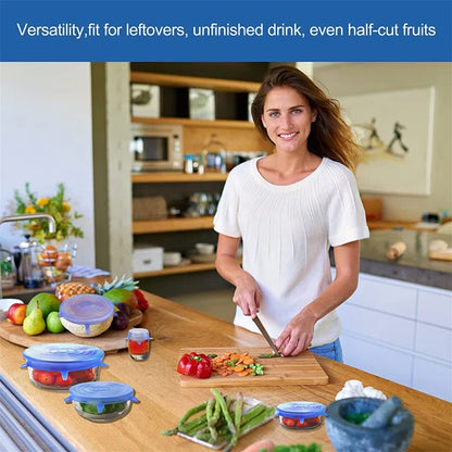 6pcs/set Silicone Lid Spill Stopper Universal Silicone Suction Lid-bowl Pan Silicone Cover