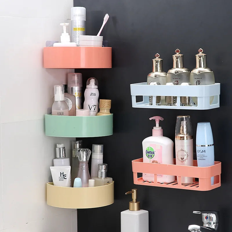 1 PCs Bathroom Shelf Bathroom Adhesive Storage Rack