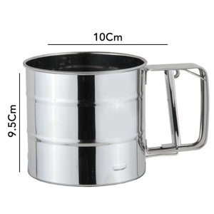 Flour Sifter, Stainless Steel Sifter for Baking, Double Layer Fine Mesh Baking Sifter