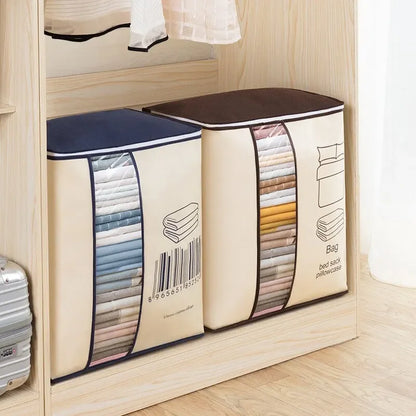 Large Non-woven Portable Clothes Storage Bag Clothing Organizer - 120 gsm