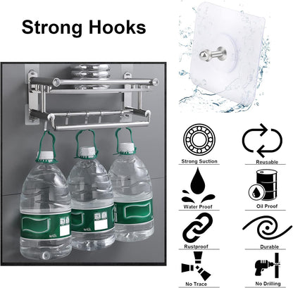 10-Pcs Self-Adhesive Wall Screws and Hanging Nails – Heavy-Duty Adhesive Wall Mount Hooks