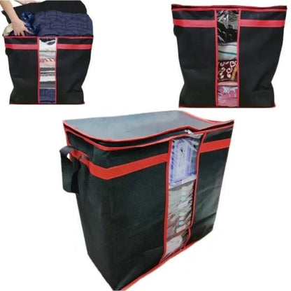 Black Storage Blanket Bag Organizer Folding Bag Organizer
