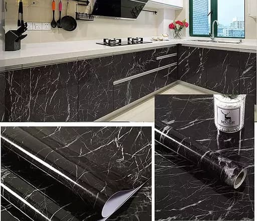 Self-Adhesive Kitchen Marble Sheet- Waterproof Heat Resistant Sheet for Living Room Sheet ( 60 x 200 Cm )
