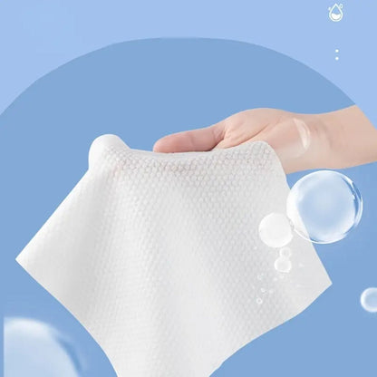 Disposable Face Towel – 70 Pcs Ultra Soft, Thickened Cotton Tissues | Lint-Free
