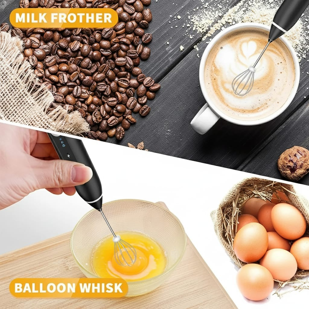 Rechargeable Coffee Beater – USB Rechargeable Powerful Milk Frothier for Coffee