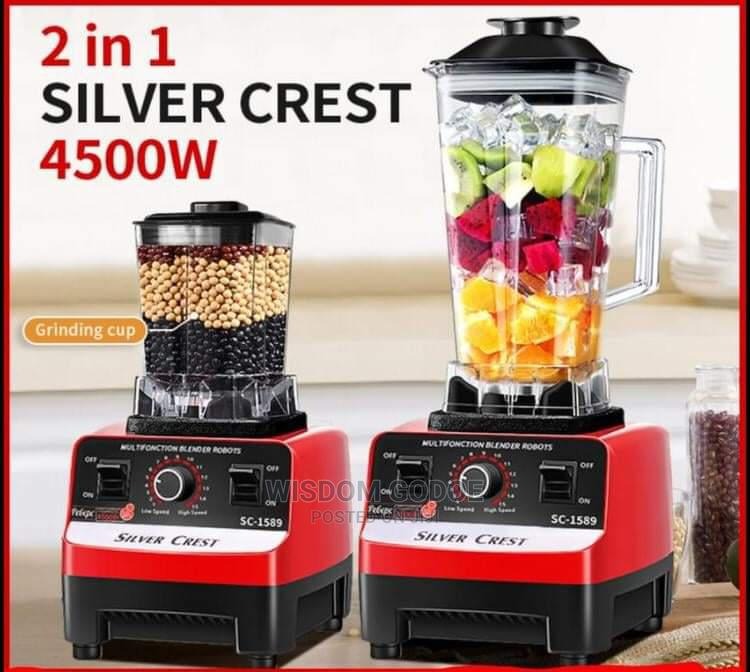 2‑in‑1 German Technology SC‑1589 Juicer, Blender & Dry Mill Jar - 2.5 Liter Capacity
