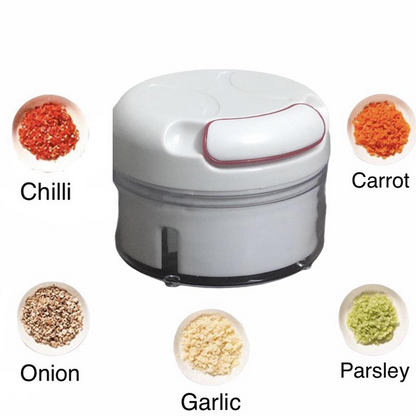 Mini Speedy Chopper | Manual Hand Pull | Garlic Slicer | For Vegetables, Fruits & Meat | High‑Quality Kitchen Tool