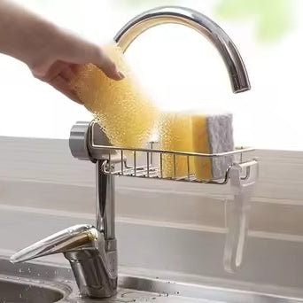 Stainless Steel Adjusting Multifunctional Kitchen Faucet Sponge Holder Durable