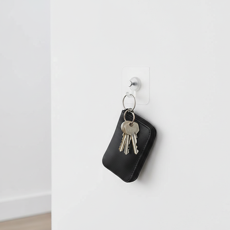 Wall Mounted Self Adhesive Transparent Screw Hooks (Pack of 10)