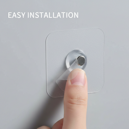 Wall Mounted Self Adhesive Transparent Screw Hooks (Pack of 10)