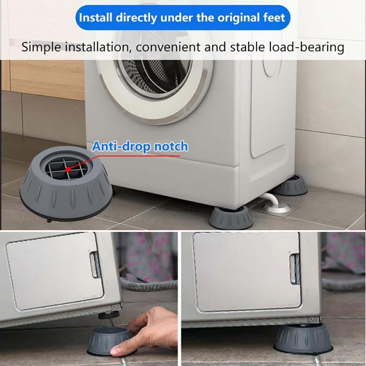 4Pcs Universal Anti‑Vibration Feet Pads