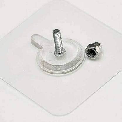 Transparent Self-Adhesive Wall Hooks Sticker Free Hanging - Pack of 10