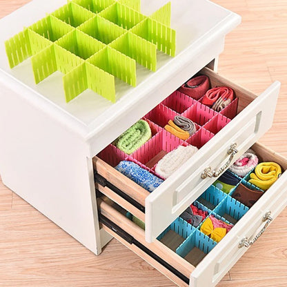 Pack Of 4 Plastic Drawer Dividers DIY Adjustable Partition Boards